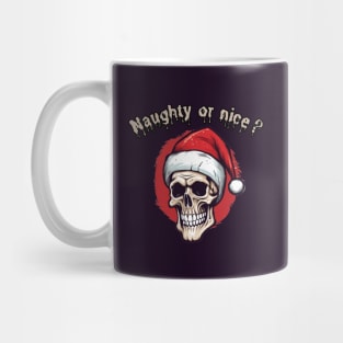 Naughty or nice? Happy Christmas! Santa claus Mug